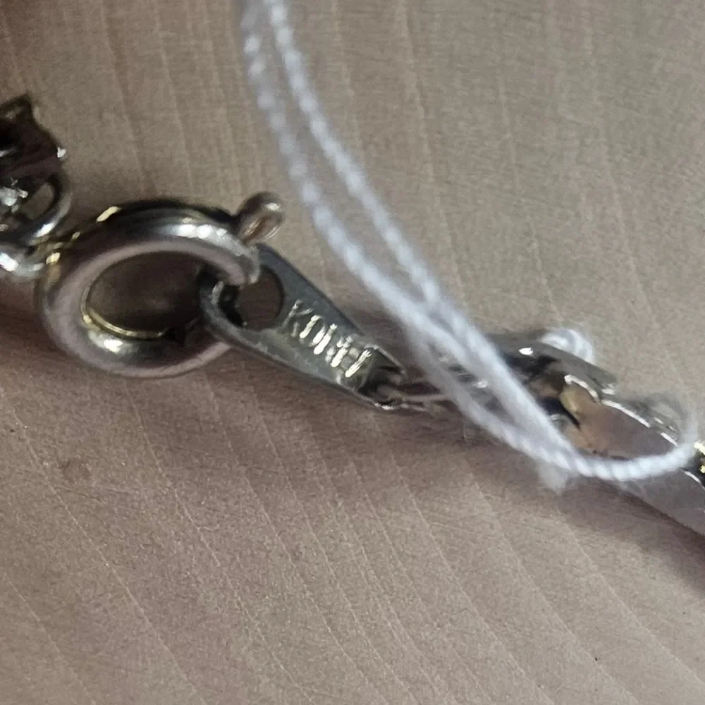 Vintage Cobra Link Silver Tone Dainty Bracelet Marked Korea 7.25